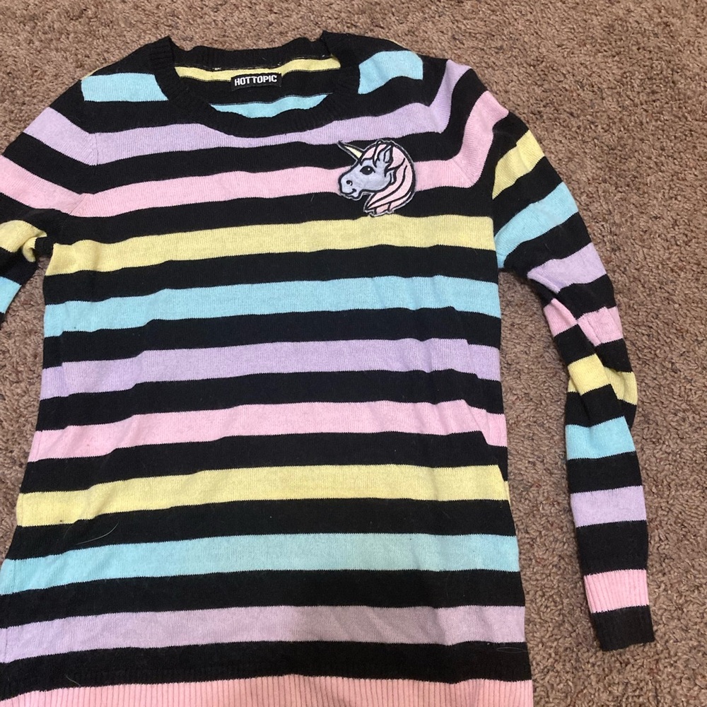Hot topic Striped Unicorn Sweater - Picture 5 of 6
